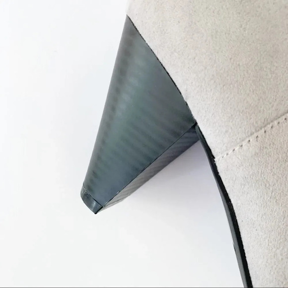 Kaari Blue Kensie Grey Vegan Suede Slouchy High Heel Ankle Boot Size 6‎ Women’s - Picture 5 of 11